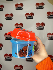 Porta snack redondo spiderman