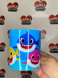 Taza plastica baby shark