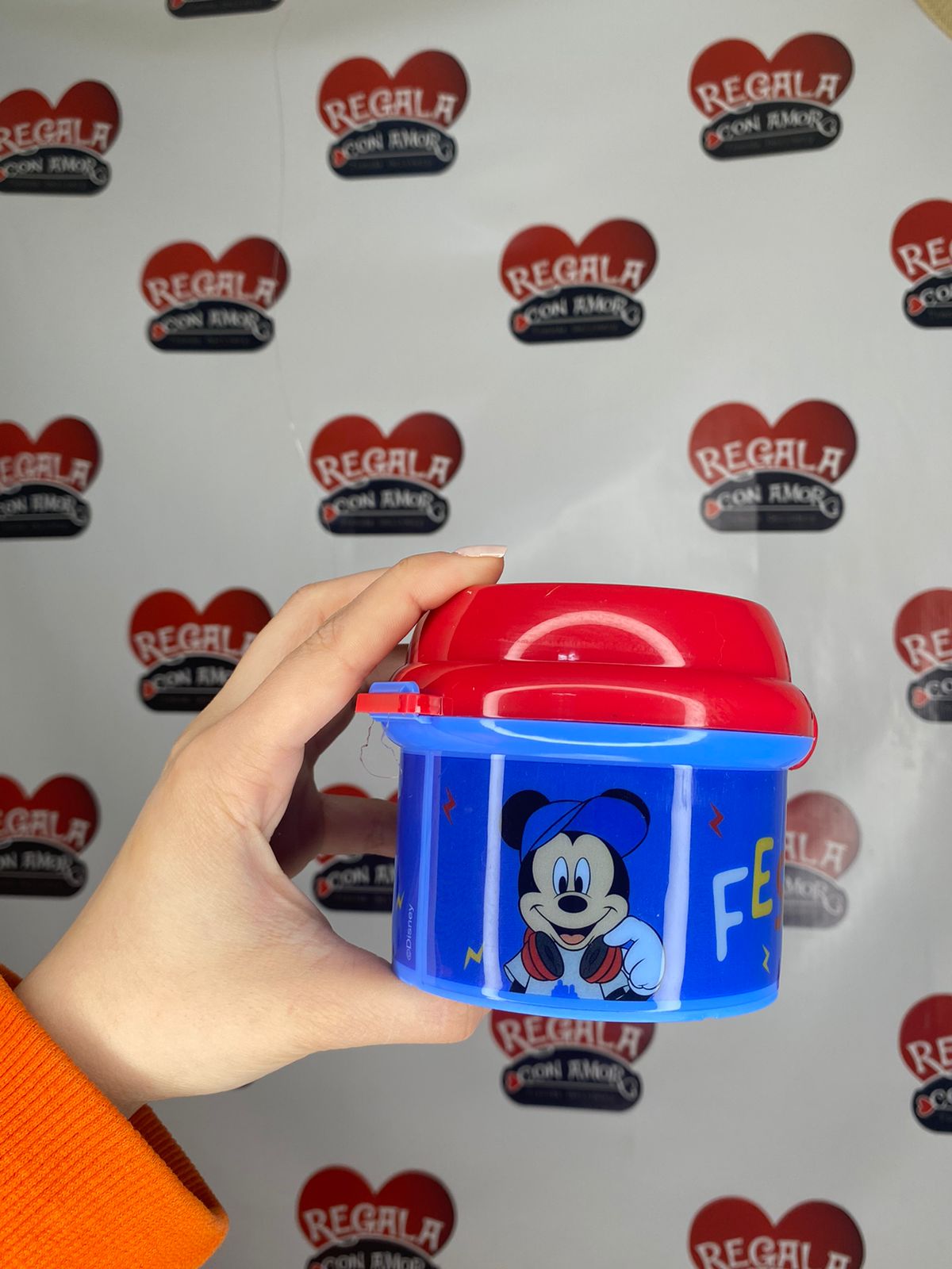 Porta snack redondo mickey