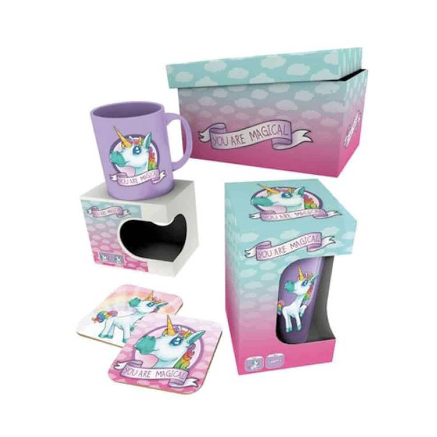 Set Tazón/Vaso/Posa Vaso Unicorn Magical